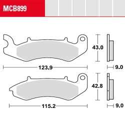 Bremsbelag TRW / Lucas MCB899