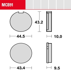 Bremsbelag TRW / Lucas MCB91
