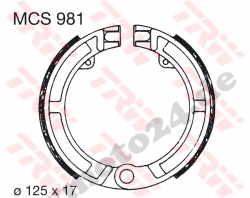 Bremsbacke TRW / Lucas MCS981