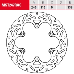 Bremsscheibe TRW / Lucas MST247RAC