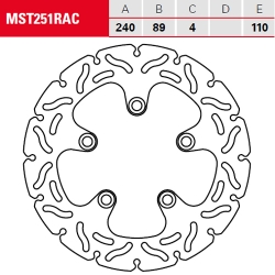 Bremsscheibe TRW / Lucas MST251RAC