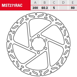 Bremsscheibe TRW / Lucas MST271RAC