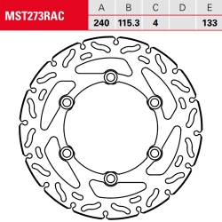 Bremsscheibe TRW / Lucas MST273RAC