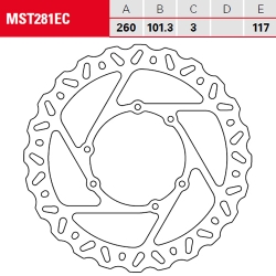 Bremsscheibe TRW / Lucas MST281EC