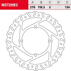 Bremsscheibe TRW / Lucas MST299EC