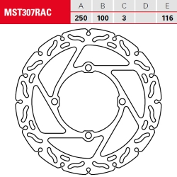 Bremsscheibe TRW / Lucas MST307RAC