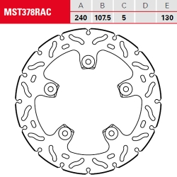 Bremsscheibe TRW / Lucas MST378RAC