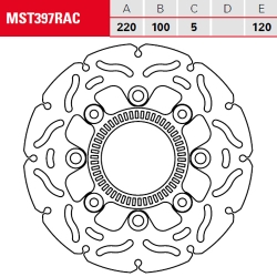 Bremsscheibe TRW / Lucas MST397RAC