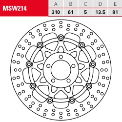 Bremsscheibe TRW / Lucas MSW214