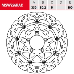 Bremsscheibe TRW / Lucas MSW226RAC