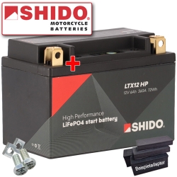 Batterie Shido Lithium High Performace LTX12 HP / YTX12-BS