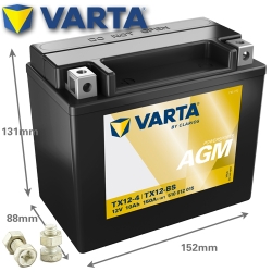 Batterie VARTA TX12-BS / YTX12-BS Powersport AGM geschlossen