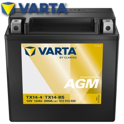 Batterie VARTA TX14-BS / YTX14-BS Powersport AGM geschlossen