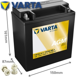 Batterie VARTA TX16-BS-1 / YTX16-BS-1 Powersport AGM geschlossen