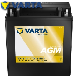 Batterie VARTA TX16-BS-1 / YTX16-BS-1 Powersport AGM geschlossen