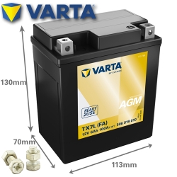 Batterie VARTA TX7L (FA) / YTX7L-BS Powersports AGM Active