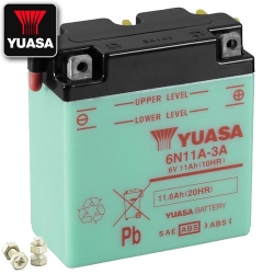 Batterie YUASA 6N11A-3A (DC) offen ohne Säure