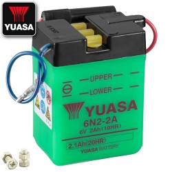 Batterie YUASA 6N2-2A (DC) offen ohne Säure