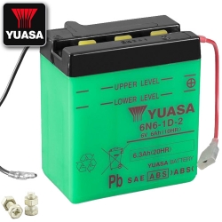 Batterie YUASA 6N6-1D-2 (DC) offen ohne Säure