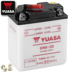 Batterie YUASA 6N6-3B (DC) offen ohne Säure