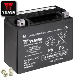 Batterie YUASA YTX20HL-BS (WC) AGM geschlossen