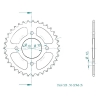 Kettenrad C50-Stahl
