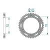Kettenrad C50-Stahl