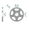 Kettenrad C50-Stahl