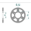 Kettenrad C50-Stahl