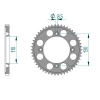 Kettenrad Aluminium